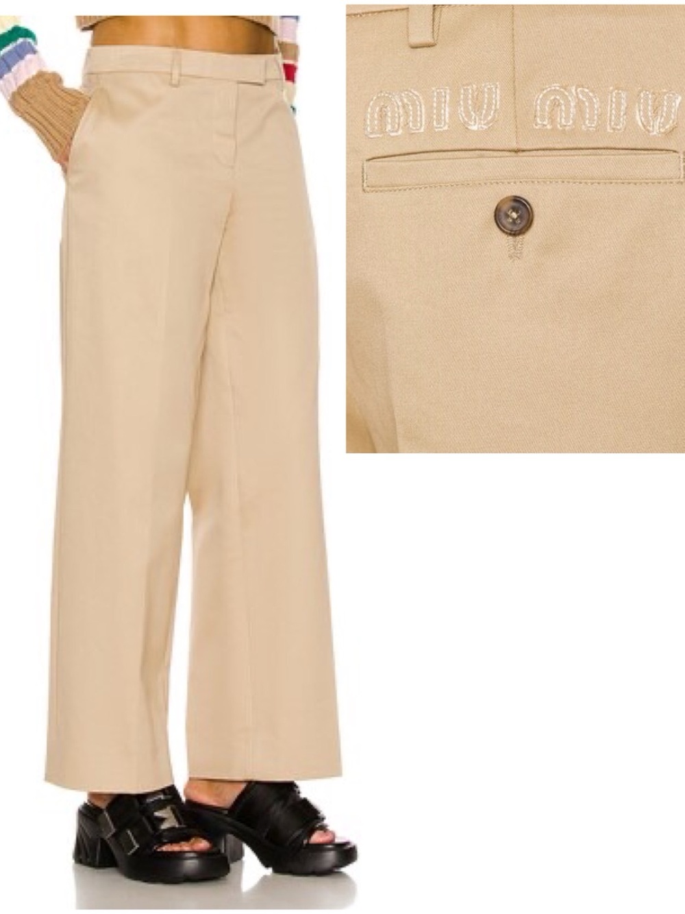 Like new Miu Miu Low Chino Pant $1,050 36